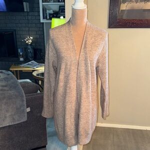 H&M Women's Beige Open-Front Cardigan